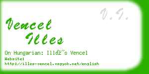 vencel illes business card